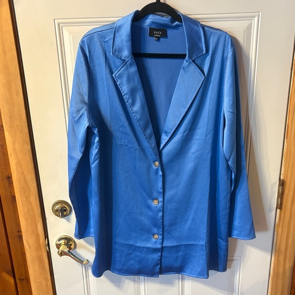 Vici Jackets & Blazers - Vici Women's Vibrant Blue Blazer/Jacket  Oversized Medium